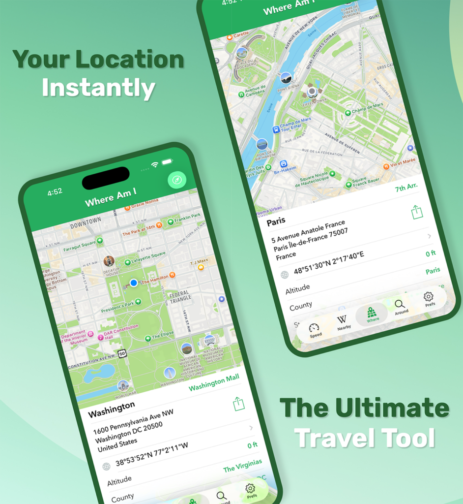Where Am I app screenshot